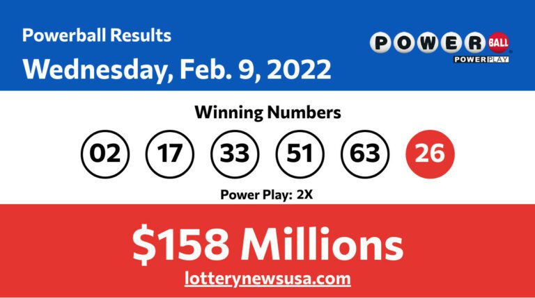Powerball winning number for Wednesday, February 09, 2022