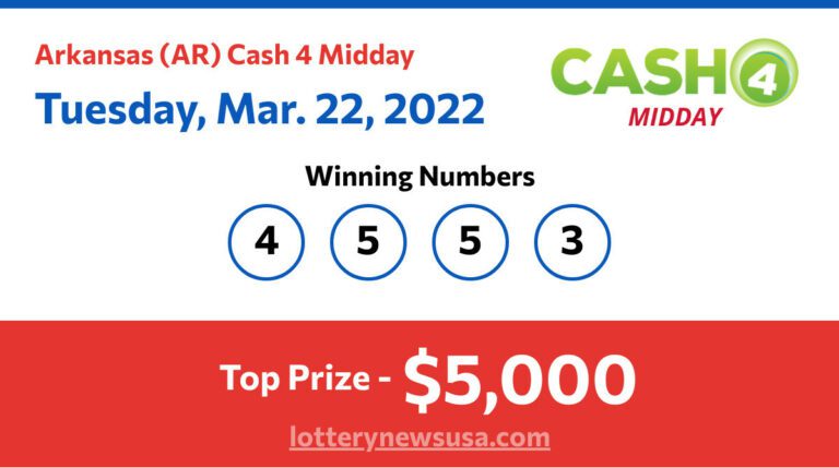 Cash 4 Midday winning number for Wednesday, March 23, 2022