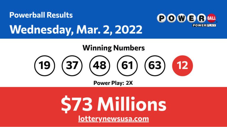 Powerball winning number for Wednesday, March 02, 2022