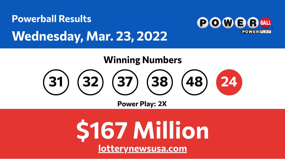 Powerball winning numbers for Wednesday, Mar. 23, 2022; jackpot worth
