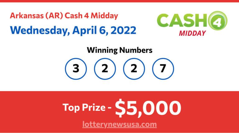 Cash 4 Midday winning number for Wednesday, April 06, 2022