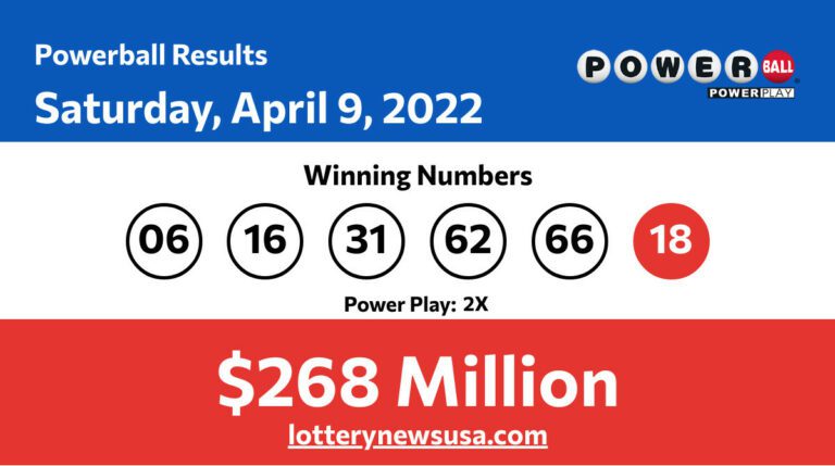 Powerball winning number for Saturday, April 09, 2022