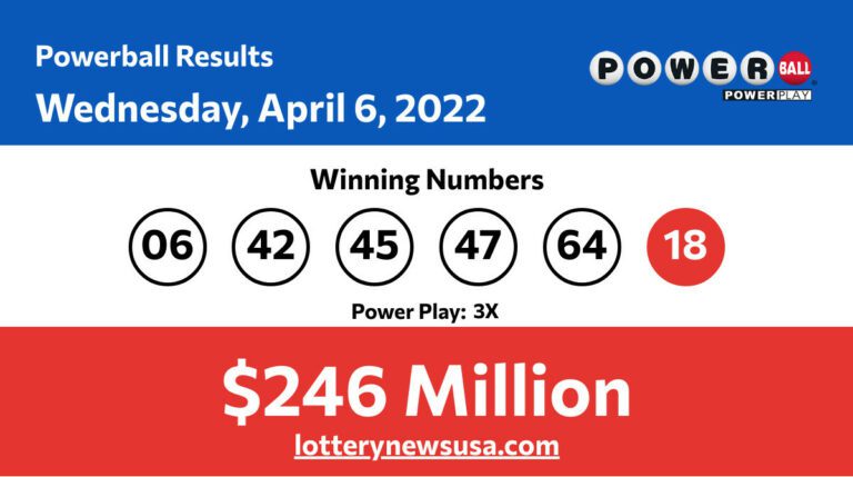 Powerball winning number for Wednesday, April 06, 2022
