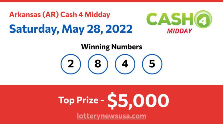 Cash 4 Midday winning number for Saturday, May 28, 2022