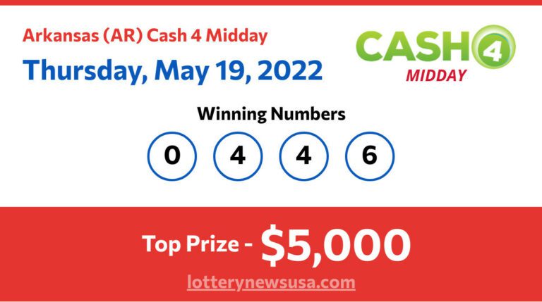 Cash 4 Midday winning number for Thursday, May 19, 2022