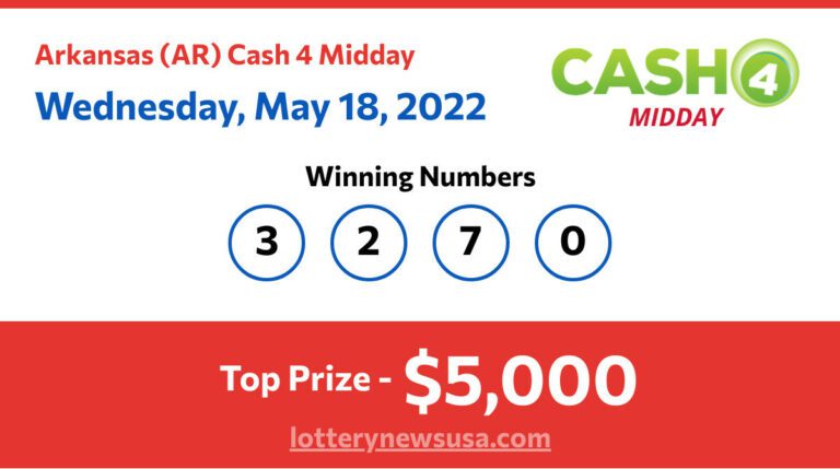 Cash 4 Midday winning number for Wednesday, May 18, 2022