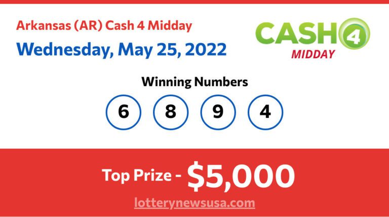 Cash 4 Midday winning number for Wednesday, May 25, 2022