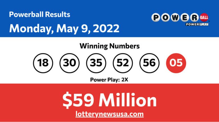 Powerball winning number for Monday, May 09, 2022