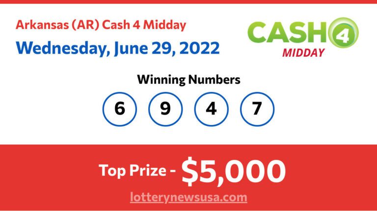 Cash 4 Midday winning number for Wednesday, June 29, 2022