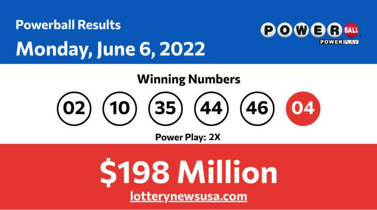 Powerball winning number for Monday, June 06, 2022