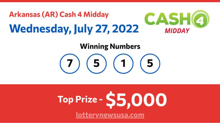 Cash 4 Midday winning number for Wednesday, July 27, 2022