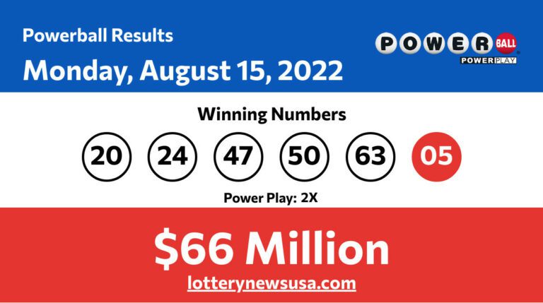 Powerball winning number for Monday, August 15, 2022