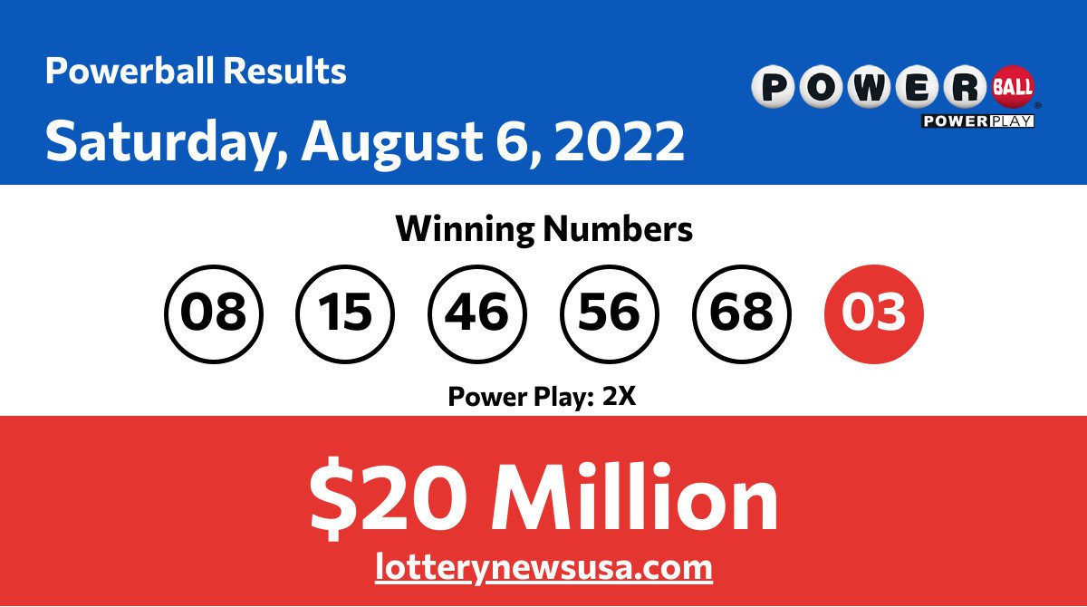 Powerball winning numbers for Saturday, August 6, 2022; Did anyone win