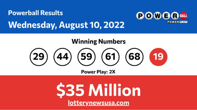 Powerball winning number for Wednesday, August 10, 2022