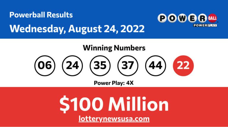 Powerball winning number for Wednesday, August 24, 2022