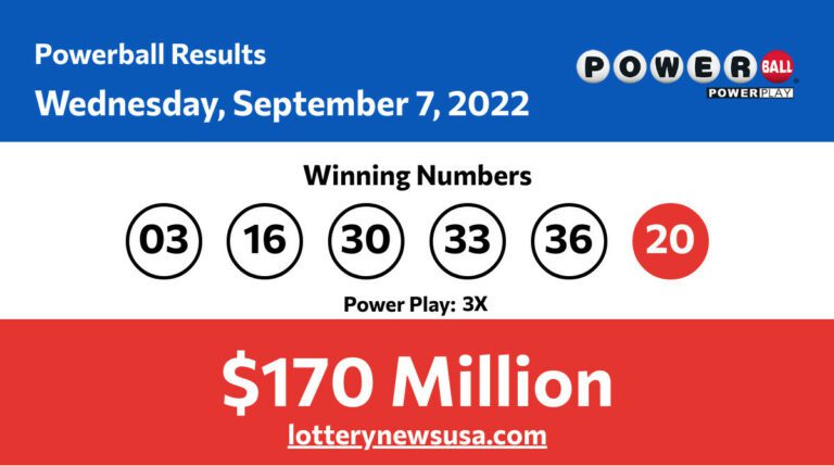 Powerball winning number for Wednesday, September 07, 2022