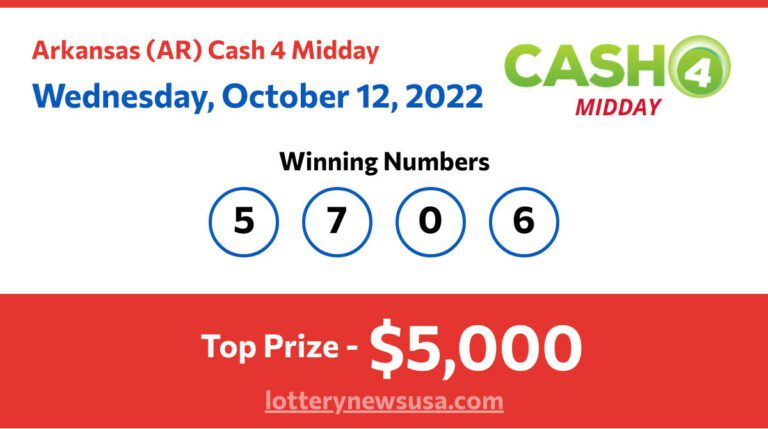 Cash 4 Midday winning number for Wednesday, October 12, 2022