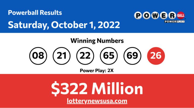 Powerball winning number for Saturday, October 01, 2022