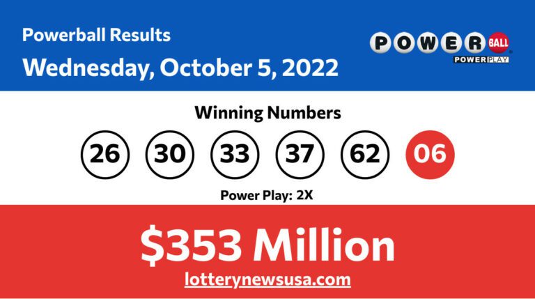 Powerball winning number for Wednesday, October 05, 2022