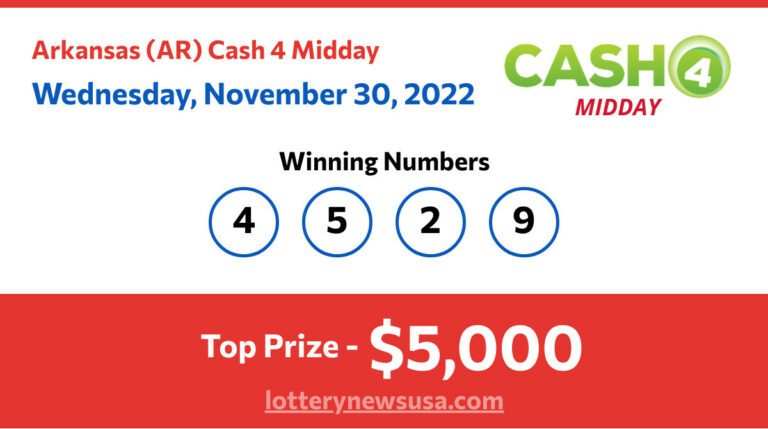 Cash 4 Midday winning number for Wednesday, November 30, 2022