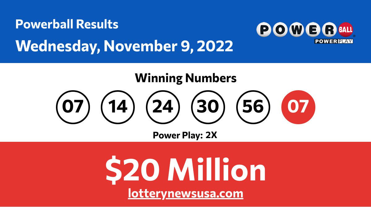 Powerball winning numbers for 11/09/22; Did anyone win the 20 million