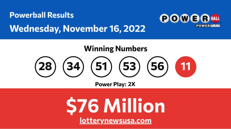 Powerball winning number for Wednesday, November 16, 2022