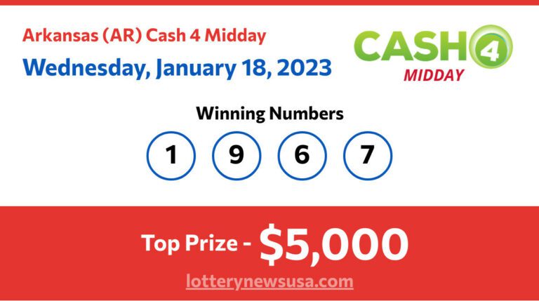 Cash 4 Midday winning number for Wednesday, January 18, 2023