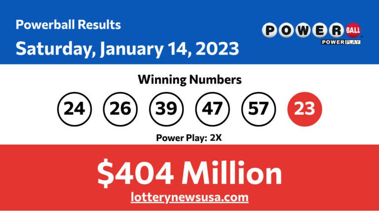 Powerball winning number for Saturday, January 14, 2023