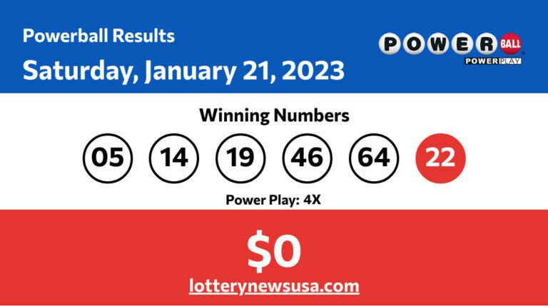 Powerball winning number for Saturday, January 21, 2023