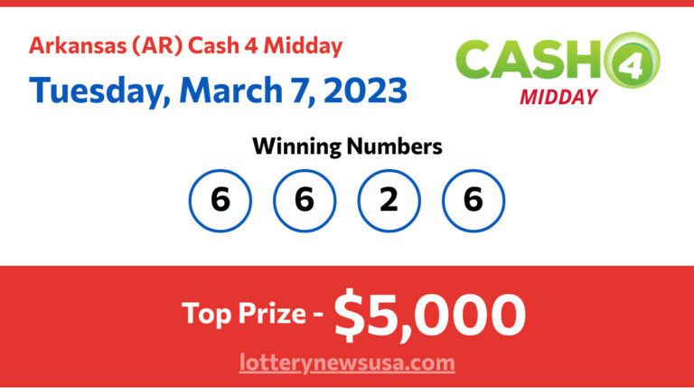 Cash 4 Midday winning number for Tuesday, March 07, 2023