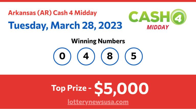 Cash 4 Midday winning number for Tuesday, March 28, 2023