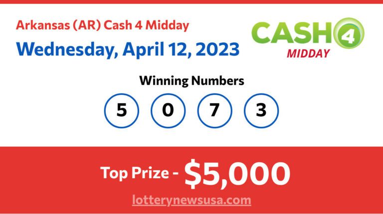 Cash 4 Midday winning number for Wednesday, April 12, 2023