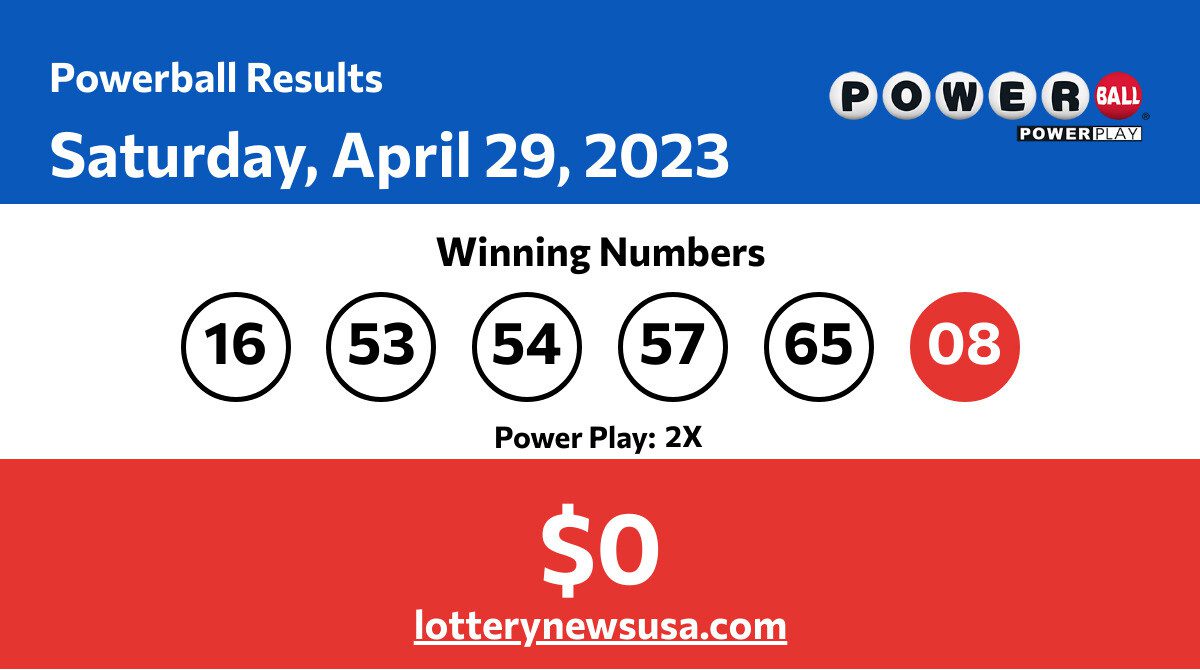 Powerball winning numbers for Saturday, April 29, 2023; jackpot worth
