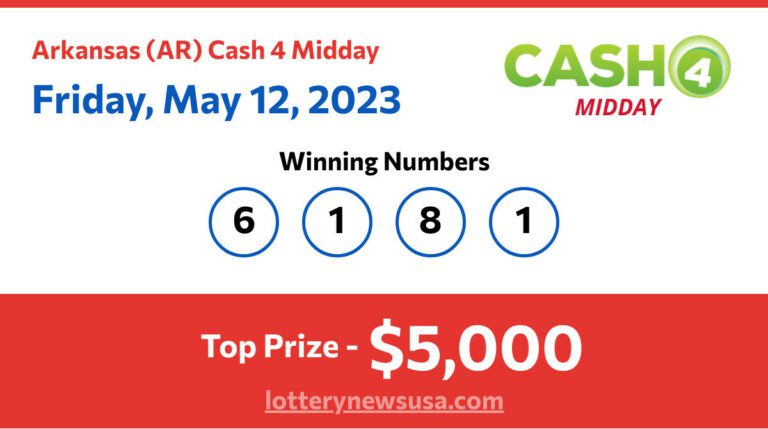 Cash 4 Midday winning number for Friday, May 12, 2023