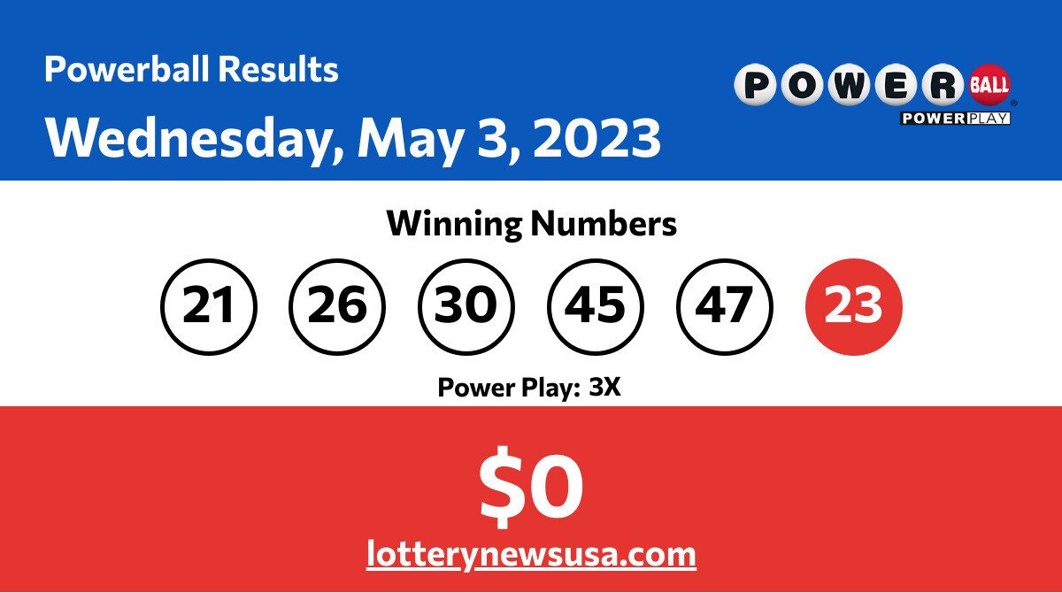 Powerball winning numbers for Wednesday, May 3, 2023; Did anyone win