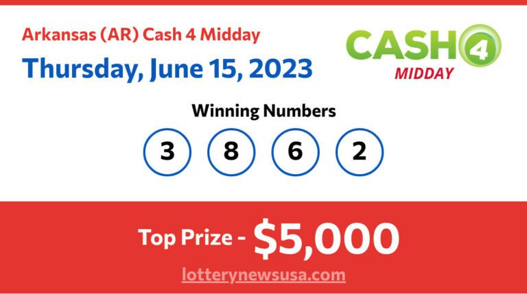 Cash 4 Midday winning number for Thursday, June 15, 2023