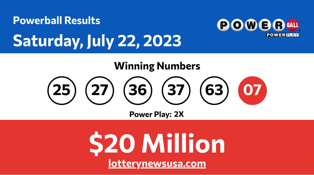 Powerball winning numbers for 07/22/23; Did anyone win the 20 million