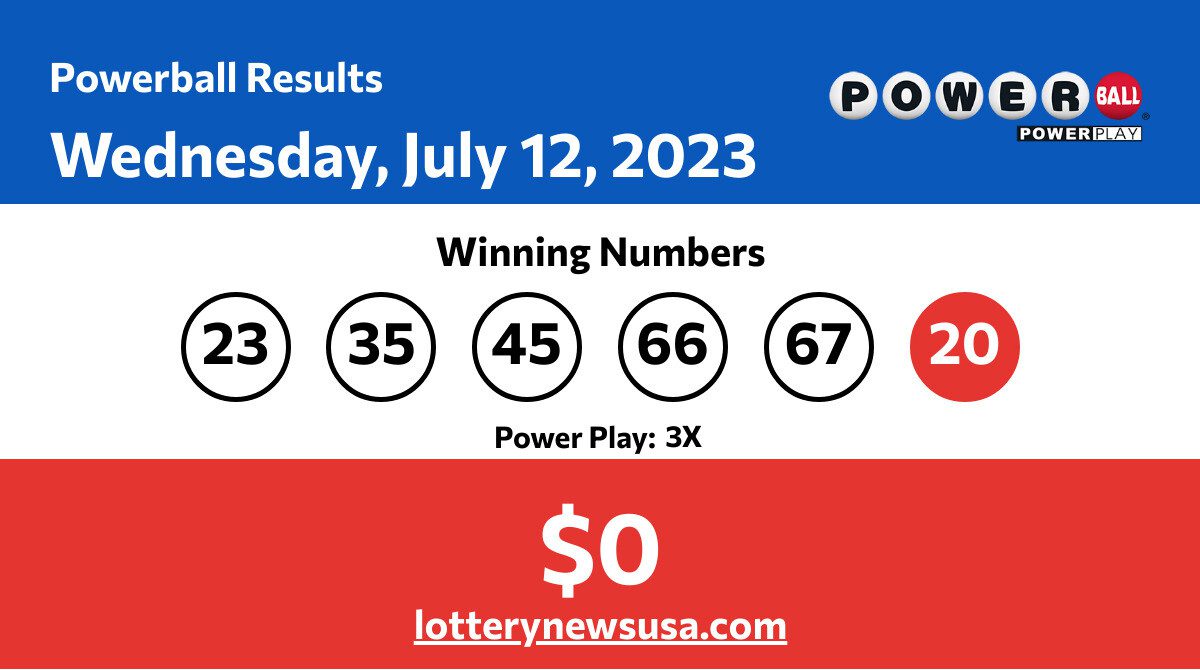 Powerball winning numbers for Wednesday, July 12, 2023; Did anyone win