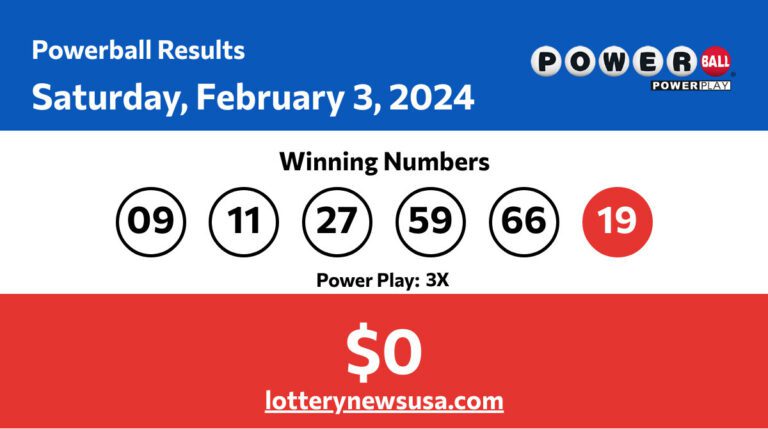Powerball winning number for Saturday, February 03, 2024