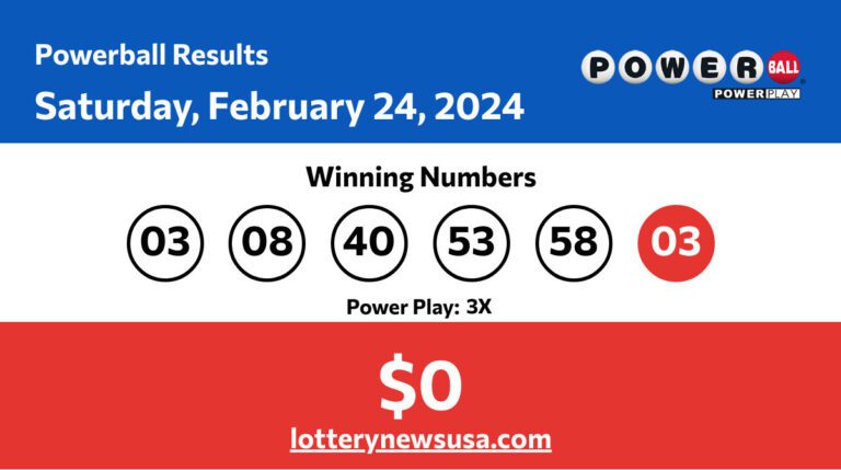 Powerball winning number for Saturday, February 24, 2024