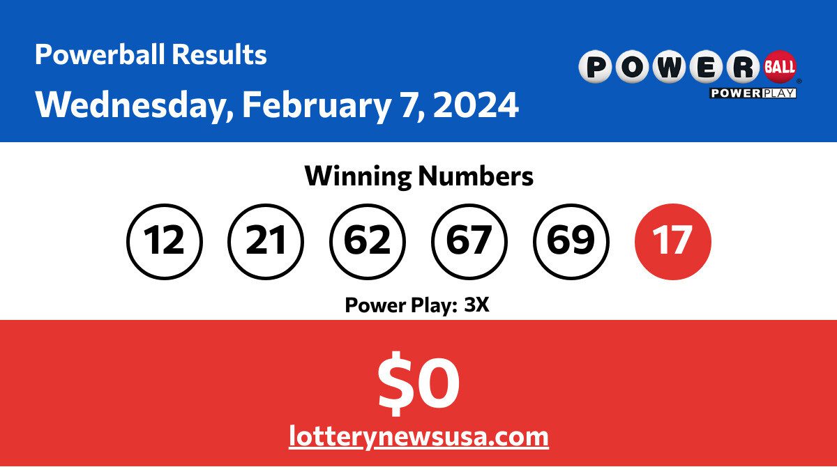 Powerball results for 02/07/24; Did anyone win the Powerball jackpot