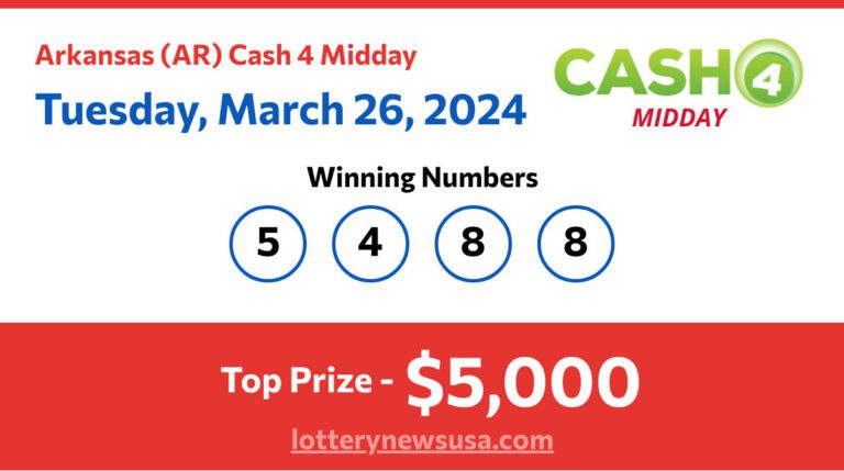Cash 4 Midday winning number for Tuesday, March 26, 2024