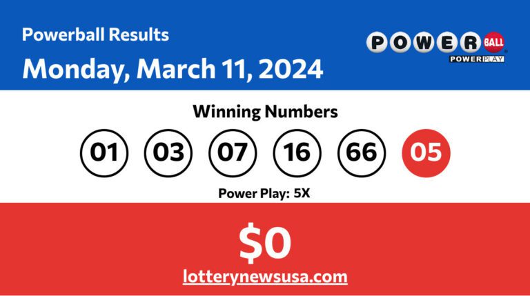 Powerball winning number for Monday, March 11, 2024